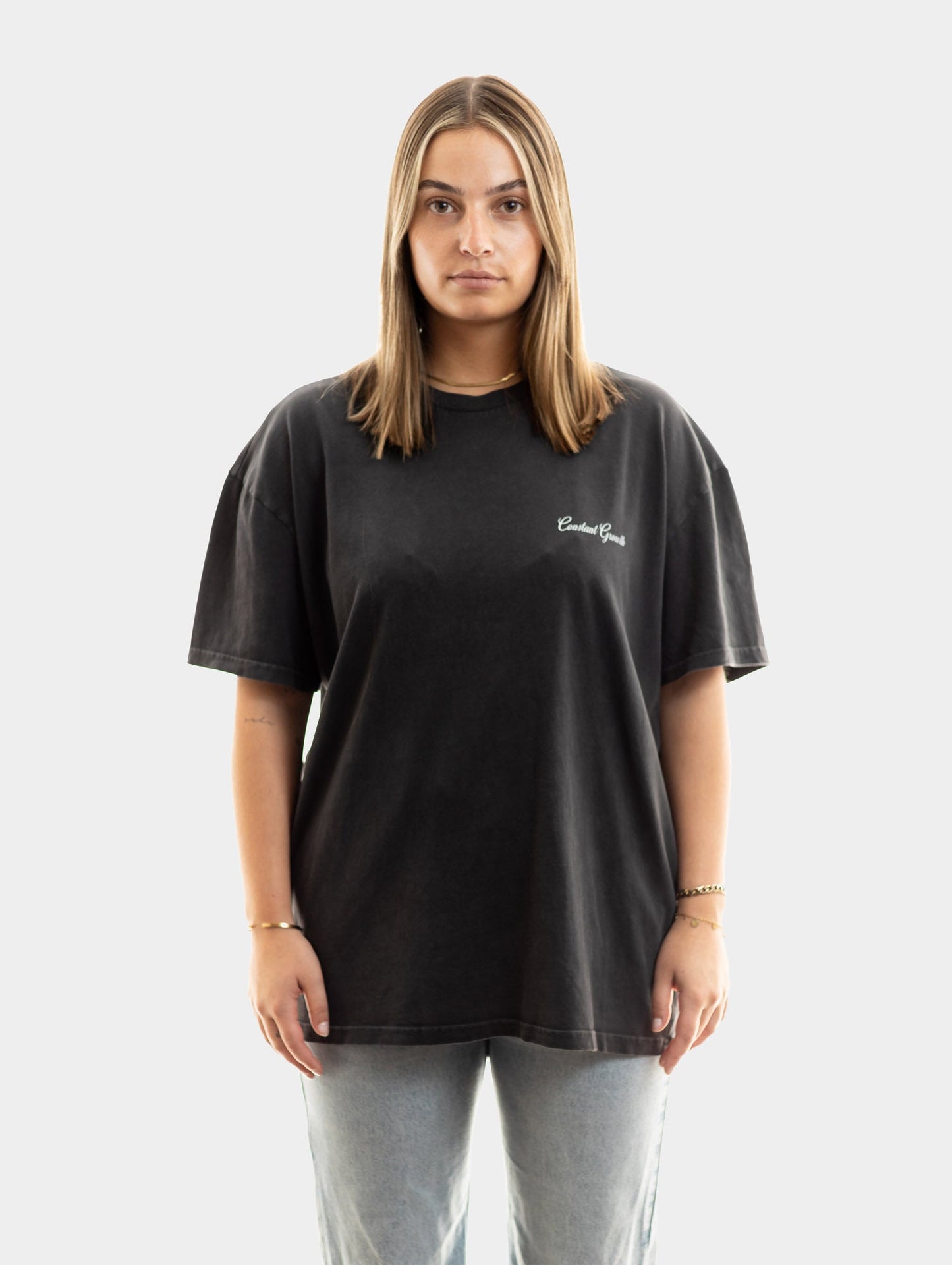 CONSTANT GROWTH TEE WASHED BLACK - Spike Streetwear